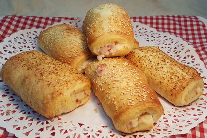 Delicias salgadas de polo, xamón serrano ou vexetais