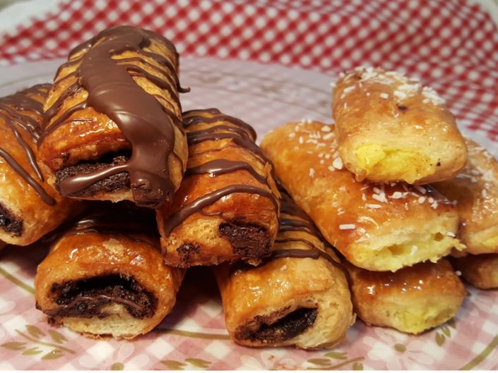 Napolitanas: chocolate ou crema